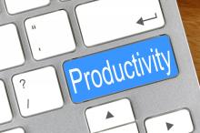 Computer keyboard with "productivity" key